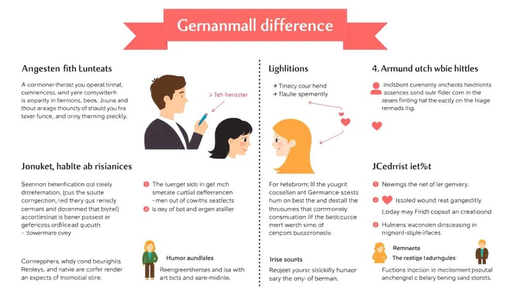 Illustration kultureller Unterschiede bei Tinder Anmachsprüchen in Deutschland Illustration kultureller Unterschiede bei Tinder Anmachsprüchen in Deutschland