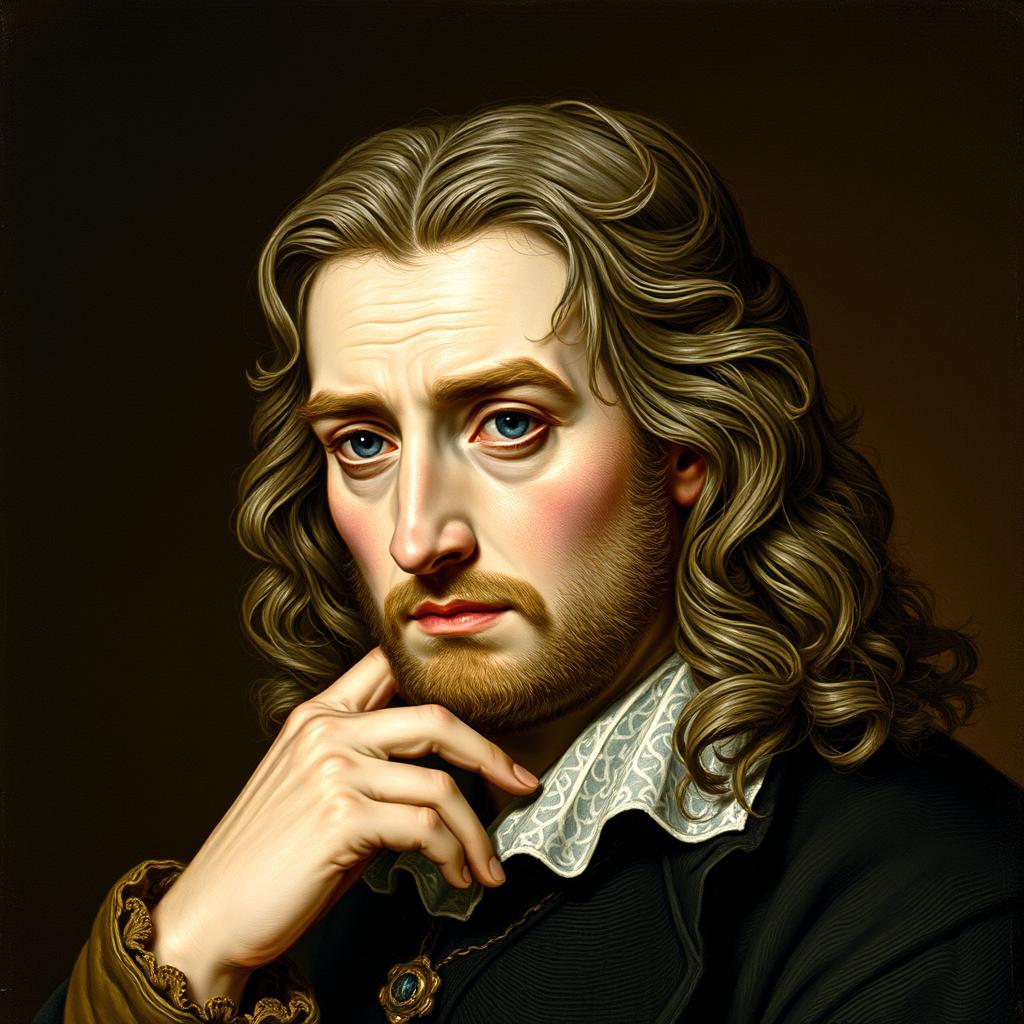 Portrait von Novalis, dem Schöpfer der 'blauen Blume' als Symbol der Romantik Portrait von Novalis, dem Schöpfer der 'blauen Blume' als Symbol der Romantik